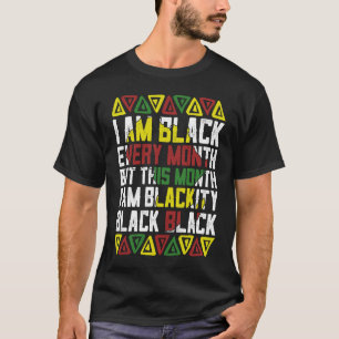 Camiseta Eu sou negro todos os meses Roupa negro africano