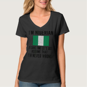 Camiseta Eu sou Nigerian Flag Nigerian Nigerian Roots