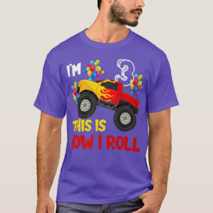 Camiseta Eu sou o 3º Aniversário do Monstro do Caminhão