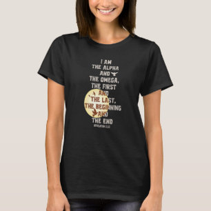 Camiseta Eu Sou O Alfa E O Omega Apocalipse2213 Bíblia