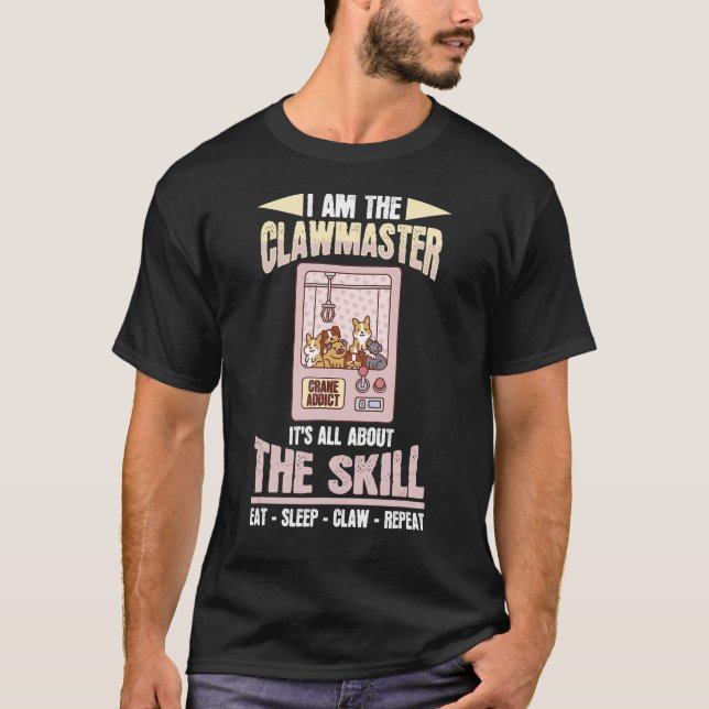 Camiseta Eu Sou O Arcade De Brinquedo Da Máquina De Clawmas (Frente)
