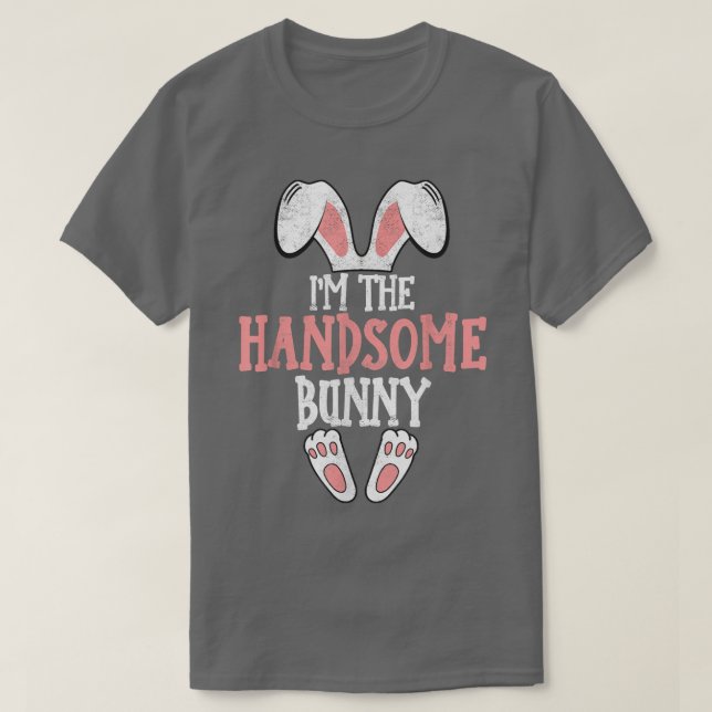 Camiseta Eu sou o belo dia da páscoa Coelhinha Engraçado (Frente do Design)