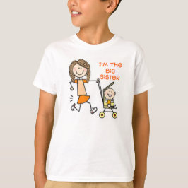 Camiseta Eu sou o Big Sister Stick Figures