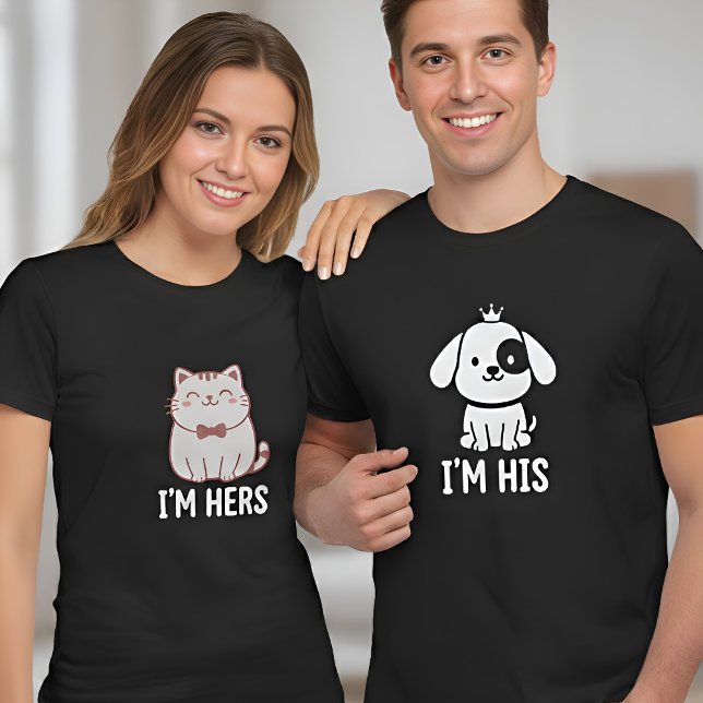 Camiseta Eu Sou o Cachorro Fofo do Casal Dele (Criador carregado)