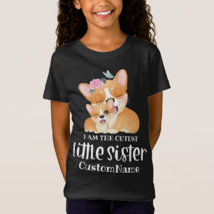 Camiseta Eu sou o Cães de Corgi da Irmãozinha Mais Bonita