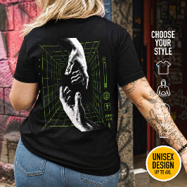 Camiseta Eu sou o Caminho João 14:6 Grade Cristã Ciberpunk