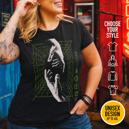 Camiseta Eu sou o Caminho João 14:6 Grade Cristã Ciberpunk