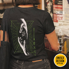 Camiseta Eu sou o Caminho João 14:6 Grade Cristã Ciberpunk