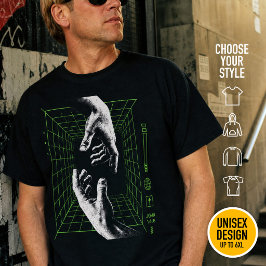 Camiseta Eu sou o Caminho João 14:6 Grade Cristão Ciberpunk