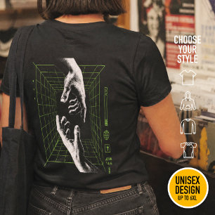 Camiseta Eu sou o Caminho João 14:6 Grid Cristão Cyberpunk