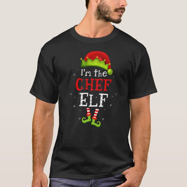 Camiseta Eu sou o Chef Elf Group Correspondendo a pijama de (Frente)