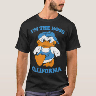 Camiseta Eu sou o chefe da Califórnia Duck White T pup de l