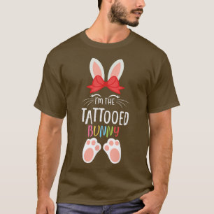 Camiseta Eu sou o coelhinho tatuado que combina com a famíl