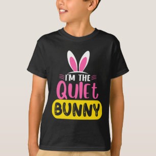 Camiseta Eu Sou O Coelho Silencioso Orelhas De Coelho Ovo P