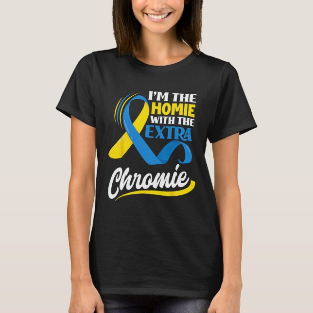 Camiseta Eu Sou O Companheiro Com O Cromossomo Extra Síndro (Frente)