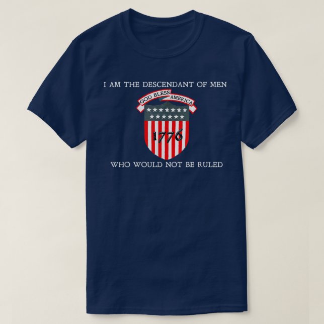 Camiseta Eu Sou O Descendente De Homens Que Não Seriam Gove (Frente do Design)