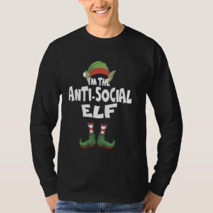 Camiseta Eu Sou O Elfo Anti Social Eve X Mas Elf Te