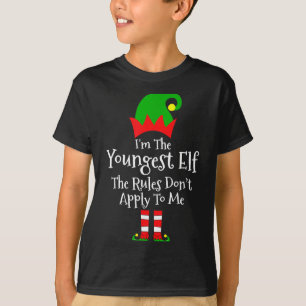 Camiseta Eu Sou O Elfo Mais Jovem As Regras Não Se Aplicam