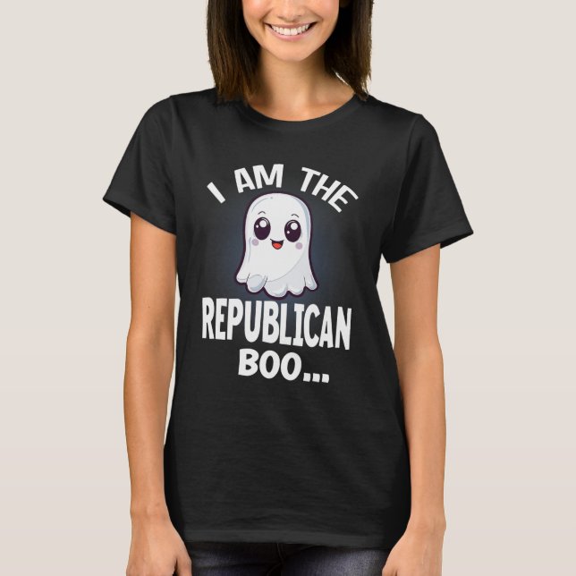 Camiseta Eu Sou O Fantasma Republicano De Halloween Roupas  (Frente)