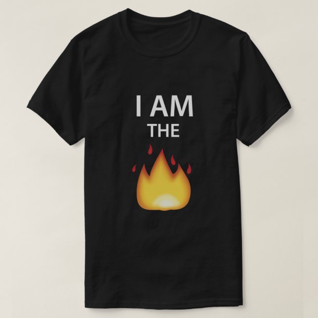 Camiseta EU SOU o FOGO - TShirt. de EMOJI (Frente do Design)