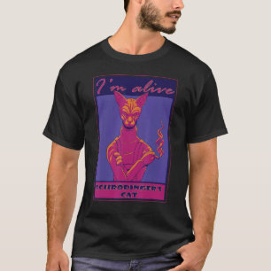 Camiseta Eu sou o gato de Schrödinger pôr do sol preto Esco