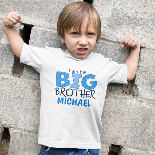 Camiseta Eu sou o Grande Irmão Personalizado Filho Azul