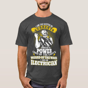 Camiseta Eu sou o guardião das correntes, eletricista engra