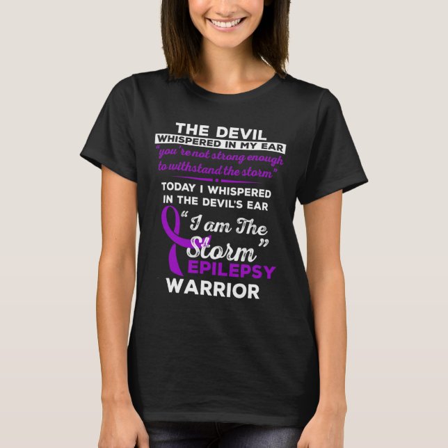 Camiseta Eu Sou O Guerreiro Da Epilepsia Da Tempestade (Frente)