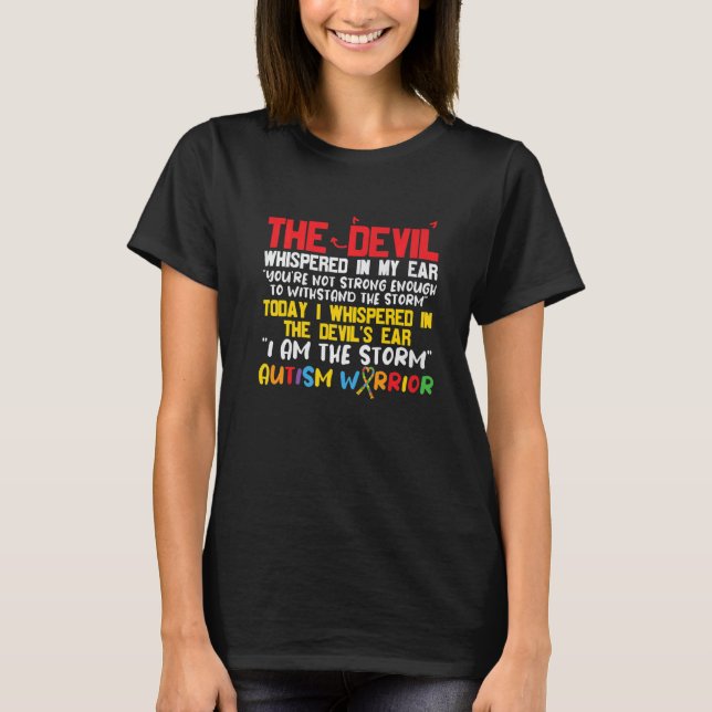 Camiseta Eu Sou O Guerreiro da Tempestade Autismo Conscient (Frente)