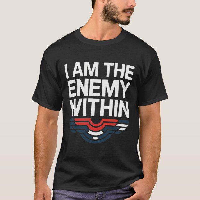 Camiseta Eu Sou O Inimigo No Tee Voting Trump 2024 Electi (Frente)