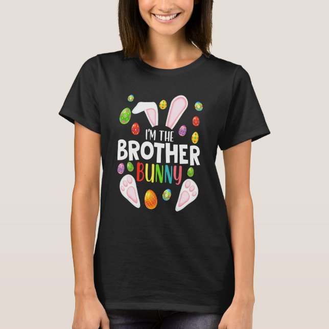 Camiseta Eu Sou O Irmão Coelhinho Engraçado Que Corresponde (Frente)