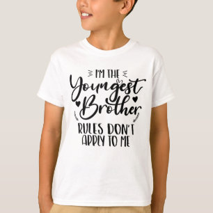Camiseta Eu Sou o Irmão Mais Novo, as Regras Não se Aplicam