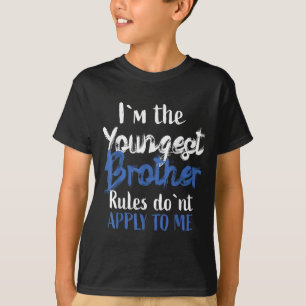 Camiseta Eu Sou o Irmão Mais Novo - Regras Não Se Aplicam a