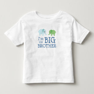 Camiseta Eu sou o Irmão Mais Velho Elefantes Lindos Criança