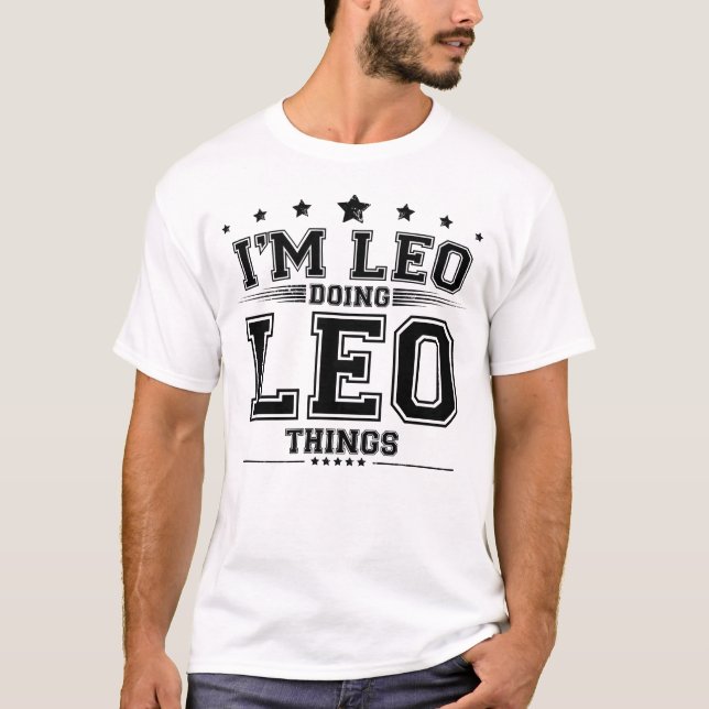 Camiseta Eu sou o Leo a fazer coisas ao Leo (Frente)