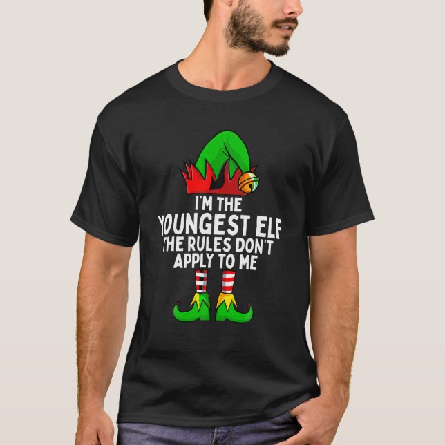 Camiseta Eu sou o mais jovem Elf de Natal (Frente)