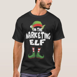 Camiseta Eu Sou O Marketing Elf De Natal Eve Xmas Elf Squad
