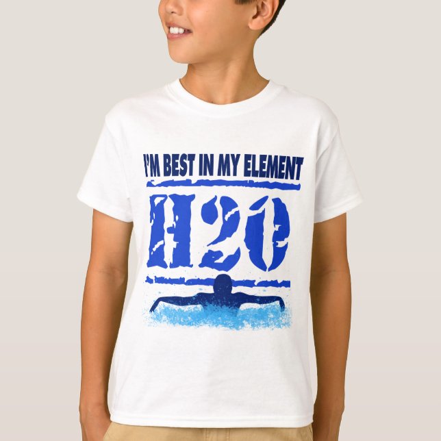 Camiseta Eu sou O MELHOR em MEU ELEMENTO - H2O (Frente)