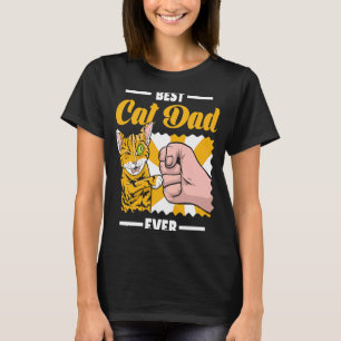 Camiseta Eu sou o melhor Pai de gatos de estimação de famíl