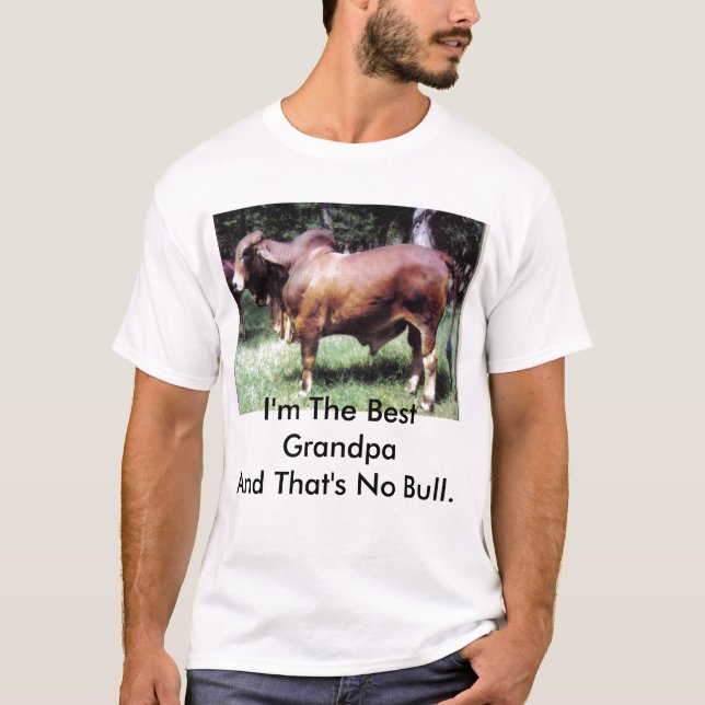 Camiseta Eu sou o melhor vovô e aquele não é nenhum Bull. (Frente)