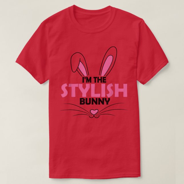 Camiseta Eu sou o Na moda Bunny Graphic Cute Day Cost (Frente do Design)
