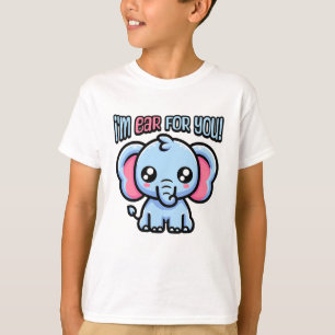 Camiseta Eu sou o ouvido por você! Trocadilho Elefante