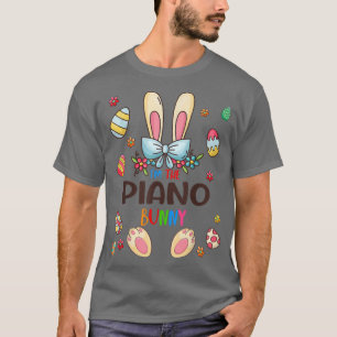 Camiseta Eu sou o Páscoa do Piano Coelhinho que combina com