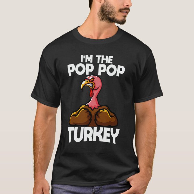 Camiseta Eu sou o PopPop da Família Turca, Ação de Graças (Frente)