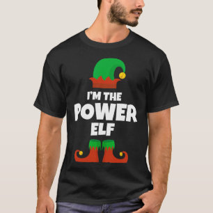 Camiseta Eu sou o Power Elf Family Pajama Natal Engraçado