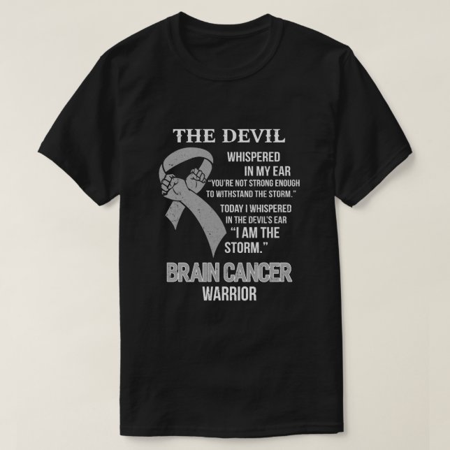 Camiseta Eu Sou O Presente De Cancer De Tempestade Do Céreb (Frente do Design)
