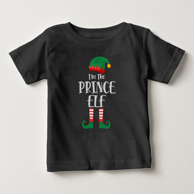 Camiseta Eu sou o príncipe Elf a combinar o Natal (Frente)