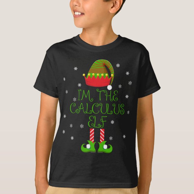 Camiseta Eu sou o Professor Calculus Elf Engraçado Xmas (Frente)