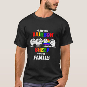 Camiseta Eu sou o Rainbow Sheep da família 6C4L7