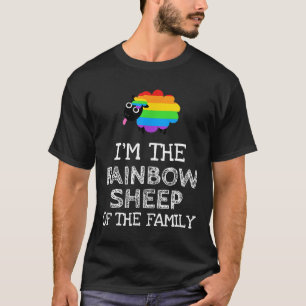 Camiseta Eu sou o Rainbow Sheep da família Engraçada Lgbt G